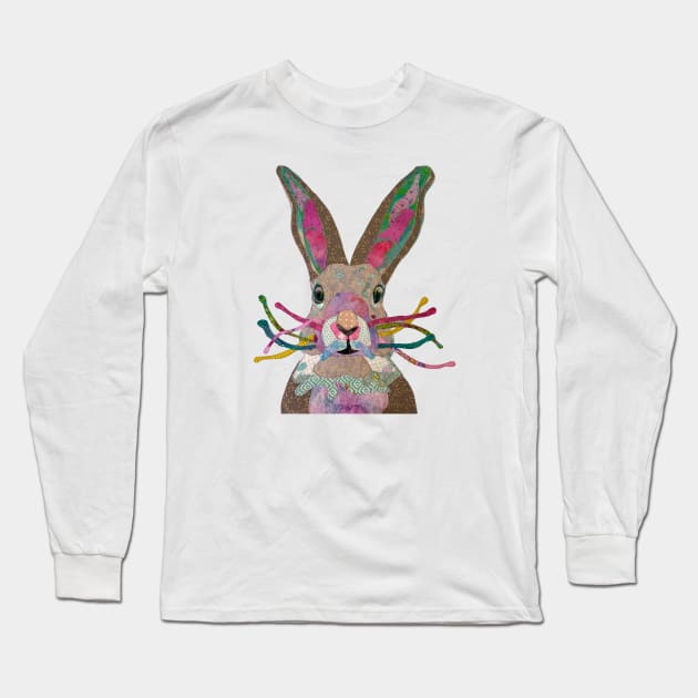 Alice's Rabbit Long Sleeve T-Shirt by karenpaytonart